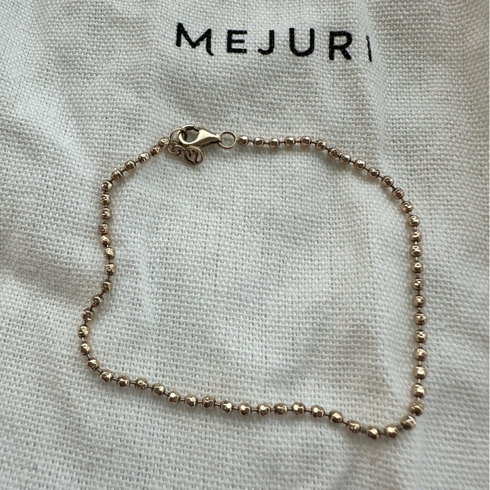 Mejuri 14K Yellow Gold Beaded Bracelet